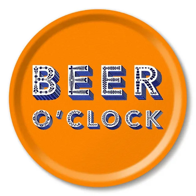 Bild von Asta Barrington Beer o'clock / satsuma orange Tray Ø 31 - Jamida of Sweden