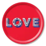 Bild von Asta Barrington Love / red Tray Ø 31 - Jamida of Sweden