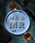 Bild von Asta Barrington Mr & mr / light blue Tray Ø 31 - Jamida of Sweden