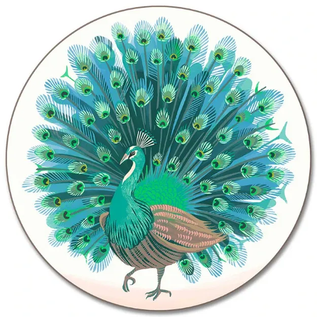 Bild von Asta Barrington Peacock/light Placemat Ø 28 - Jamida of Sweden