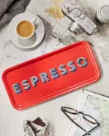 Bild von Asta Barrington Espresso / red Tray 32x15 - Jamida of Sweden