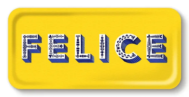 Bild von Asta Barrington Felice / yellow Tray 32x15 - Jamida of Sweden