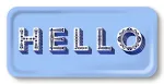 Bild von Asta Barrington Hello / blue Tray 32x15 - Jamida of Sweden