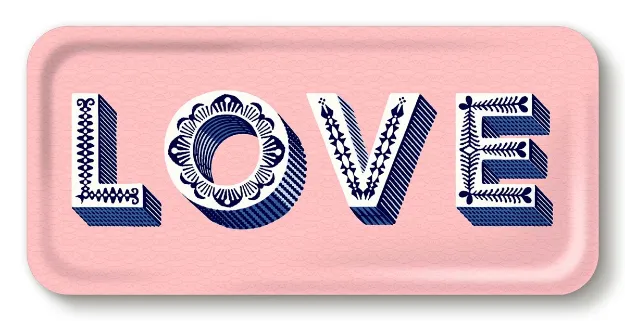 Bild von Asta Barrington Love / light pink Tray 32x15 - Jamida of Sweden