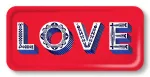 Bild von Asta Barrington Love / red Tray 32x15 - Jamida of Sweden