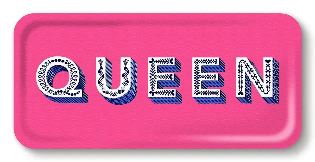 Bild von Asta Barrington Queen / bright pink Tray 32x15 - Jamida of Sweden