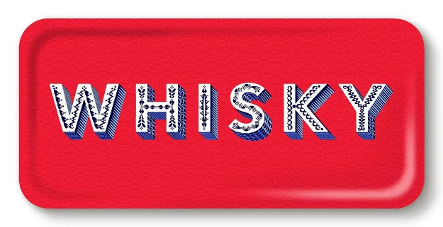 Bild von Asta Barrington Whisky/red Tray 32x15 - Jamida of Sweden