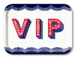 Bild von Asta Barrington VIP / white blue Tray 27x20cm - Jamida of Sweden