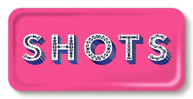 Bild von Asta Barrington Shots/bright pink Tray 32x15 - Jamida of Sweden