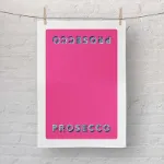 Bild von Asta Barrington Prosecco / bright pink  Tea Towel 70 x 50cm - Jamida of Sweden