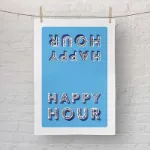Bild von Asta Barrington Happy Hour / blue Tea Towel 70 x 50cm - Jamida of Sweden