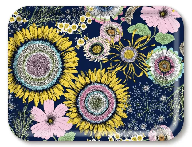 Bild von Michael Angove Sunflower/navy multi Tray 43x33 - Jamida of Sweden