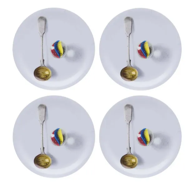 Bild von Michael Angove Cutlery/blue Coaster 4 pcs Ø 11 - Jamida of Sweden