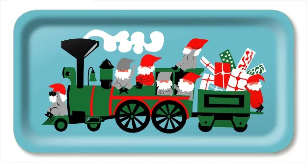 Bild von Jerry Roupe Santa train Tray 43x22cm - Jamida of Sweden