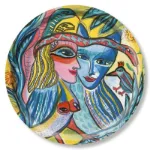 Bild von Ulrica Hydman Vallien Turturduvor Tray Ø 39 - Jamida of Sweden