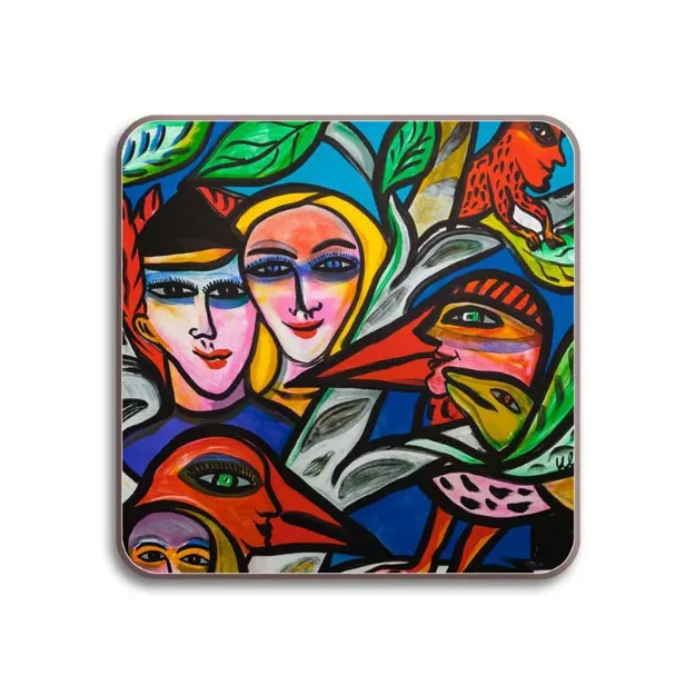 Bild von Ulrica Hydman Vallien Romance Coaster 10x10cm - Jamida of Sweden