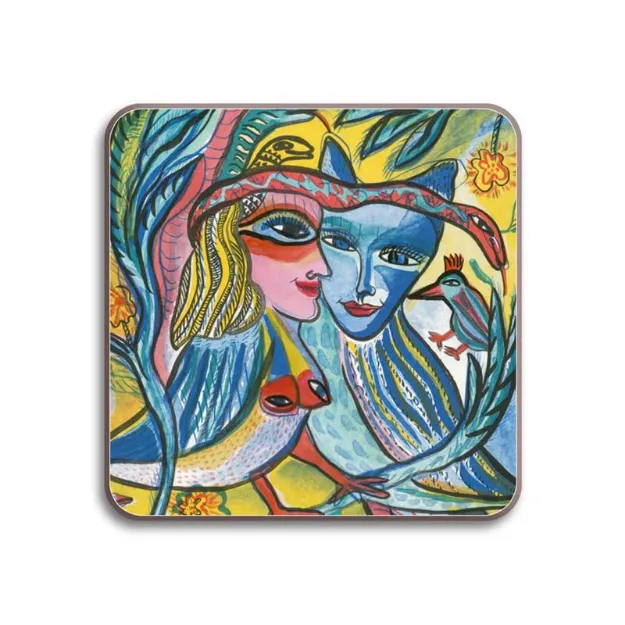 Bild von Ulrica Hydman Vallien Turturduvor Coaster 10x10cm - Jamida of Sweden