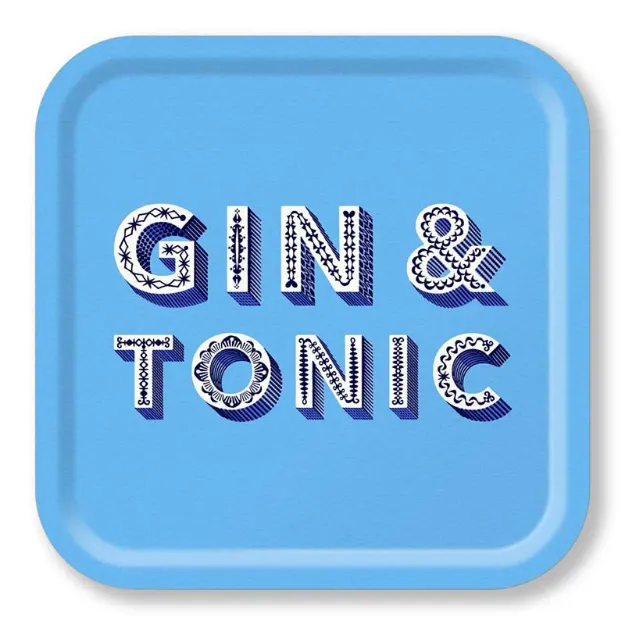Bild von Asta Barrington Gin & Tonic / sky blue Tray 32x32 - Jamida of Sweden