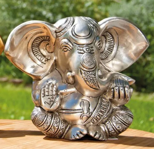 Bild von Ganesha, versilbert 13 cm
