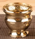 Bild von Räuchergefäss mit Netzeinsatz, 7 cm hoch, Messing