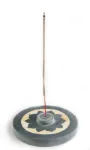 Bild von Lotus mit Perlmutteinlage - Specksteinhalter