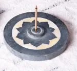 Bild von Lotus mit Perlmutteinlage - Specksteinhalter