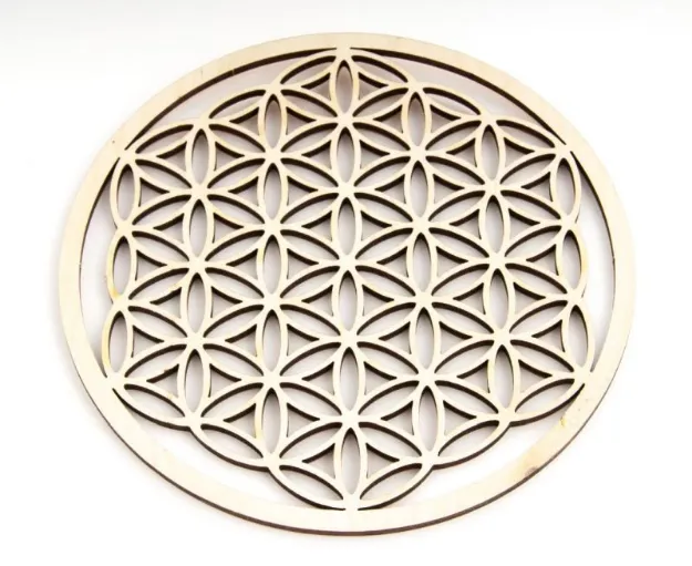 Bild von Blume des Lebens aus Holz 14,4 cm