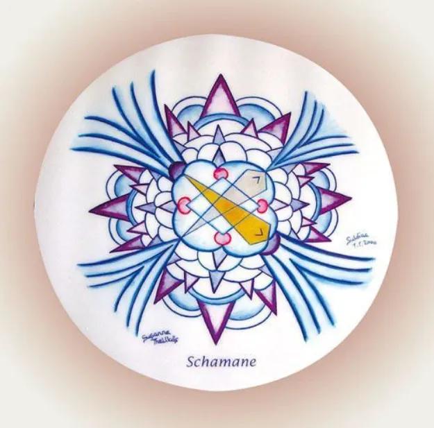 Bild von Schamane - Mandala 11,5 cm