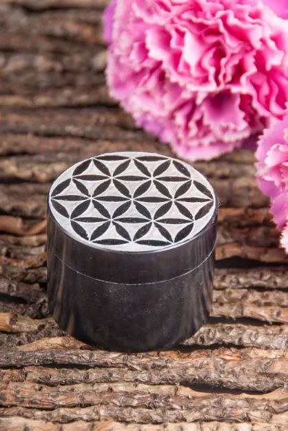 Bild von Blume des Lebens Döschen, schwarz