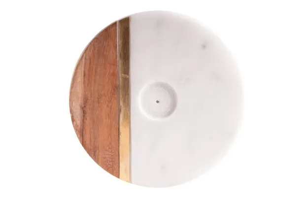 Bild von Designhalter aus Marmor, Holz und Messing