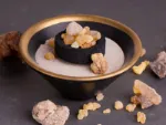 Bild von Räucherschale schwarz/gold