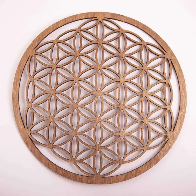 Bild von Blume des Lebens 28 cm, dunkelbraun