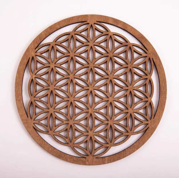 Bild von Blume des Lebens 14,4 cm, dunkelbraun