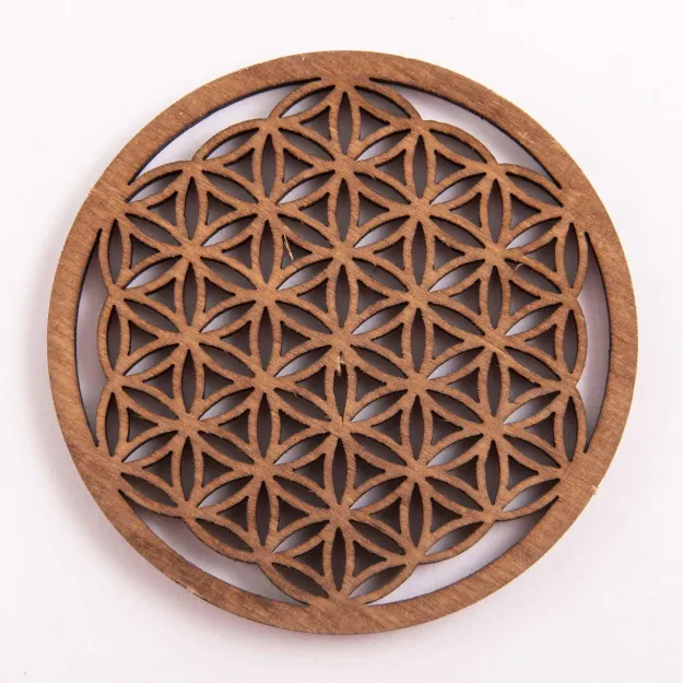 Bild von Blume des Lebens 6 cm, dunkelbraun