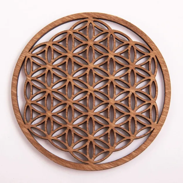 Bild von Blume des Lebens 9 cm, dunkelbraun