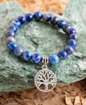 Bild von Sodalit Armband mit Yggdrasil Charm