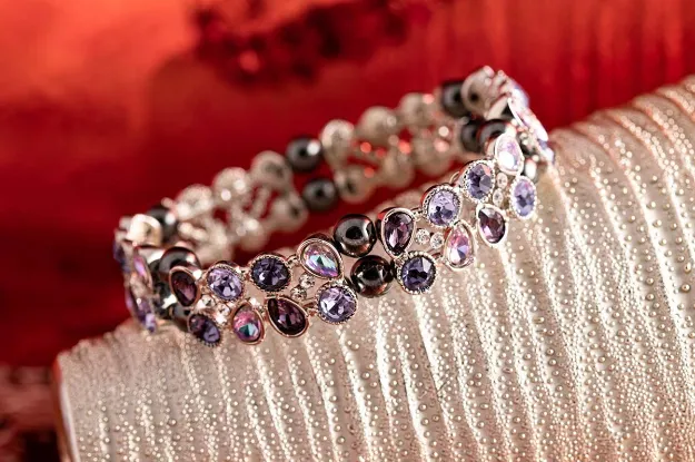 Bild von Kristallarmband Lavendelglitzer