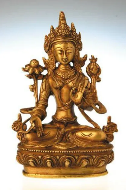Bild von Weisse Tara, Messing, 20 cm hoch
