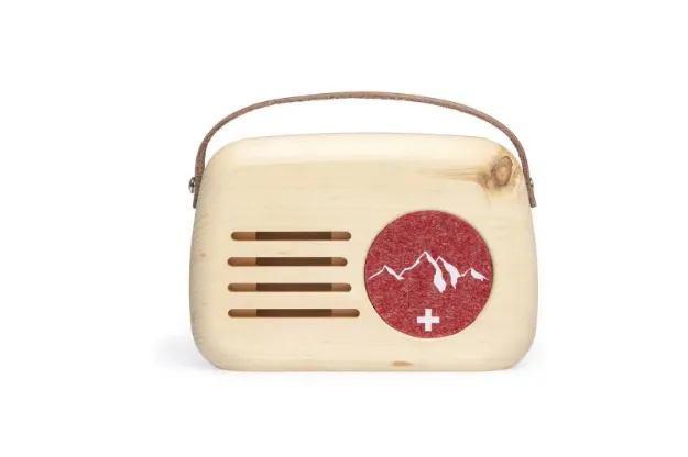 Bild von Bewegungsmelder Alpklang Senn in Rot aus Schweizer Arvenholz