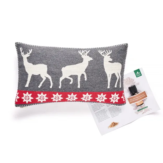 Bild von Arvenkissen Hirsch rot 20  x 35 cm von Berg & Kraft