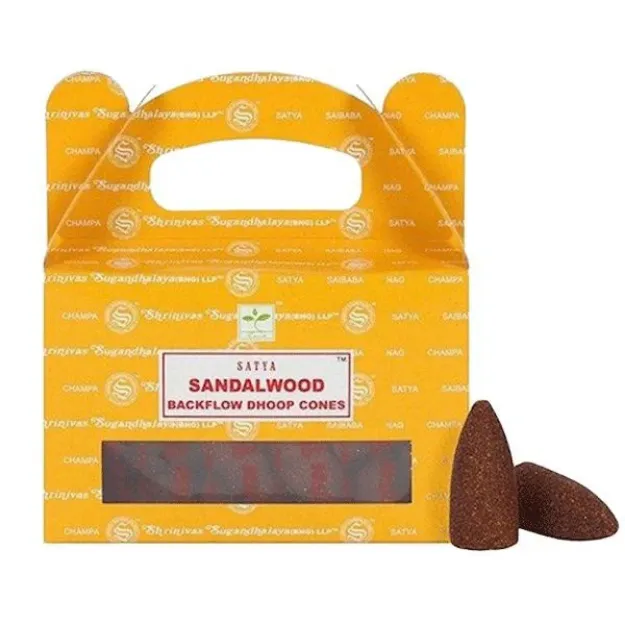 Bild von Sandelholz Backflow Cones - Rückfluss Räucherkegel, 24 Kegel
