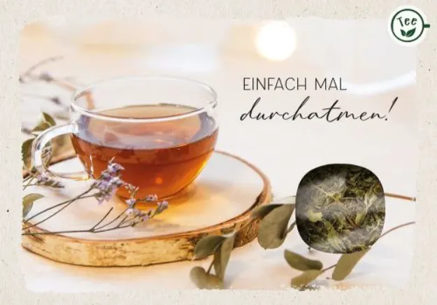 Bild von Teekarte - Einfach mal durchatmen!