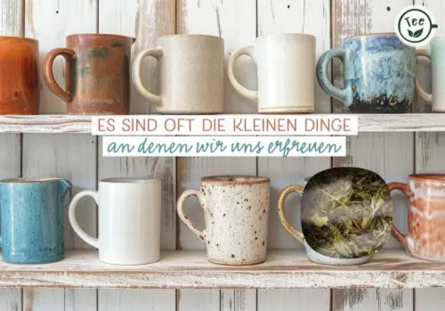 Bild von Teekarte - Es sind oft die kleinen Dinge, an denenwir uns erfreuen