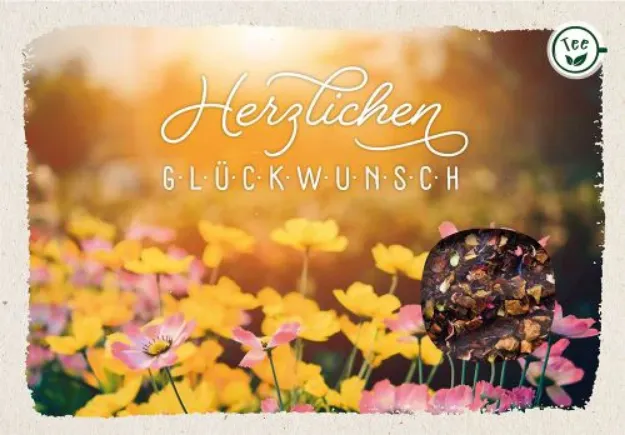 Bild von Teekarte - Herzlichen Glückwunsch