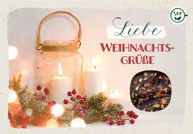 Bild von Teekarte - Liebe Weihnachtsgrüsse
