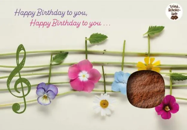 Bild von Schokokarte - Happy birthday to you, happy birthday toyou