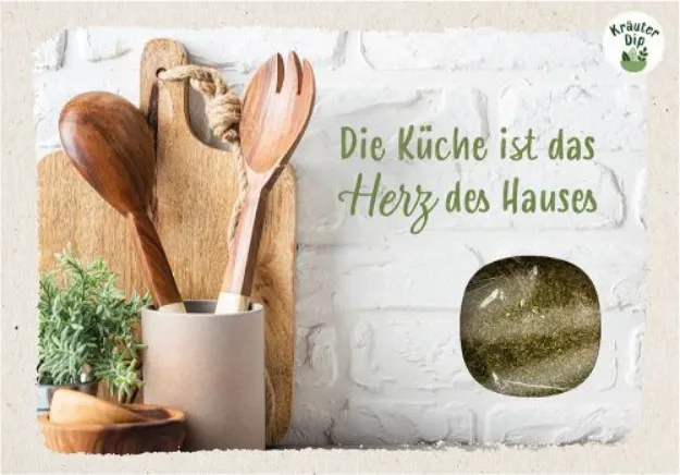 Bild von Kräuter-Dip-Karte - Die Küche ist das Herz des Hauses