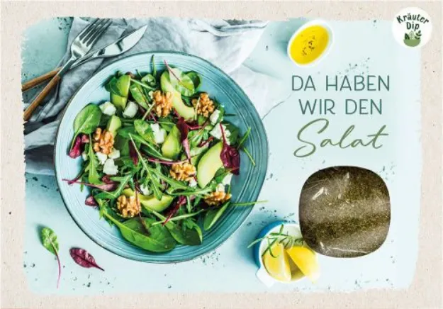 Bild von Kräuter-Dip-Karte - Da haben wir den Salat!