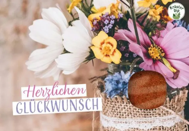 Bild von Kräuter-Dip-Karte - Herzlichen Glückwunsch