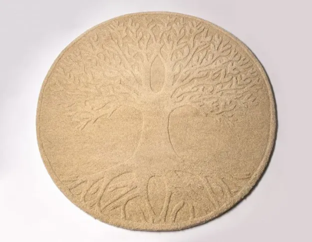 Bild von Handgetufteter Teppich - Lebensbaum - Ø120cm